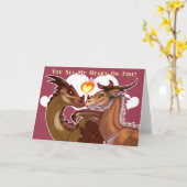 Carte Dragons de la Saint-Valentin (Fleur jaune)