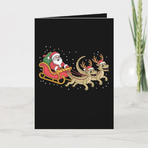 Carte Dragons de traîneau de Noël de renne de cerfs de S