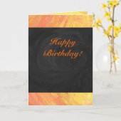 Carte Dragons Oeil orange et noir Monogramme (Fleur jaune)