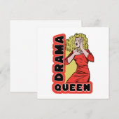 Carte Drama Queen parce que tout m'excite trop (Devant / Derrière)