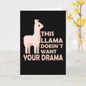Carte Dramatique Lama Citations Drôles Animaux Mignons L (Fleur jaune)