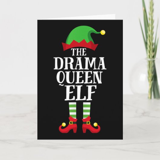 Carte Drame Queen Elf Correspondant Famille Groupe Noël (Devant)