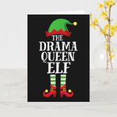 Carte Drame Queen Elf Correspondant Famille Groupe Noël (Fleur jaune)