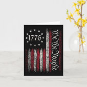 Carte Drapeau 1776 Constitution Fête de l'indépendance A (Fleur jaune)