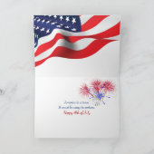 Carte Drapeau 4 juillet Américain Avec Notes Musicales (Intérieur)