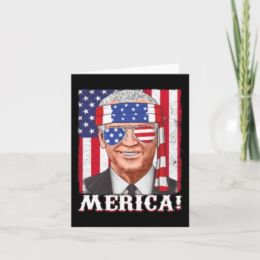 Carte Drapeau 4 juillet Joe Biden Merica USA (Devant)