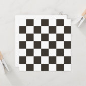 Carte Drapeau À damiers (noir et blanc) (Motif du vérifi (Devant/Arrière en situation)