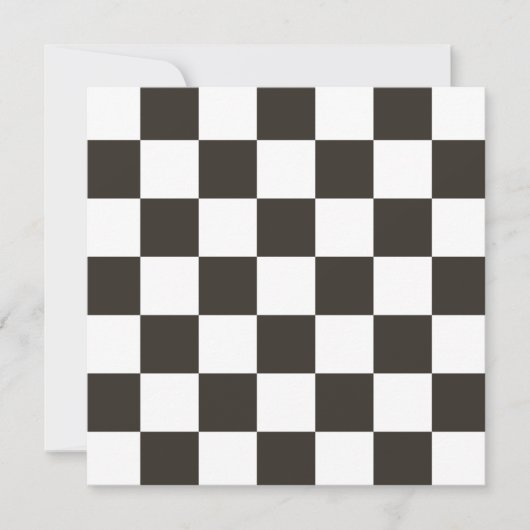 Carte Drapeau À damiers (noir et blanc) (Motif du vérifi (Devant)
