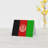 Carte Drapeau Afghanistan (Fleur jaune)