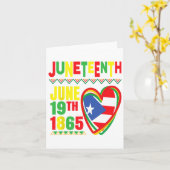 Carte Drapeau afro-américain et porto-ricain de Juneteen (Fleur jaune)