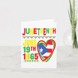 Carte Drapeau afro-américain et porto-ricain de Juneteen