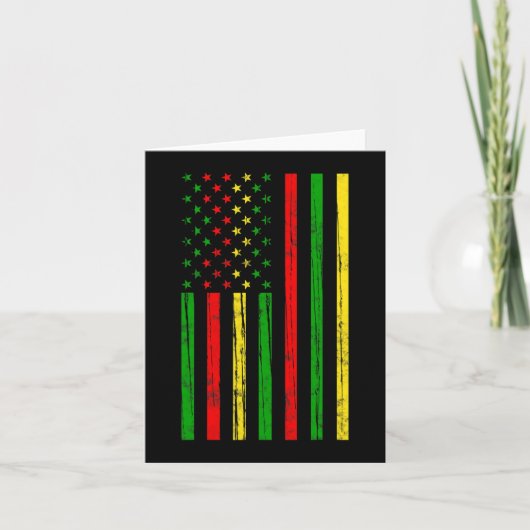 Carte Drapeau Afro-Américain Pour Le Mois De L'Histoire (Devant)