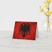 Carte Drapeau albanais (Fleur jaune)