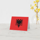 Carte Drapeau albanais (Fleur jaune)