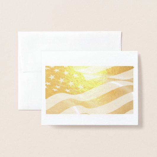 Carte drapeau américain (Devant avec enveloppe)