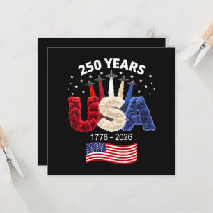 Carte Drapeau américain 250e anniversaire USA 250 ans