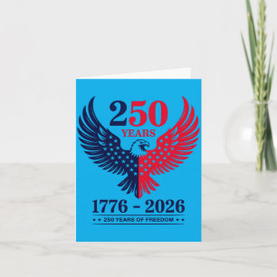 Carte Drapeau américain à l'aigle 250 ans 250e anniversa