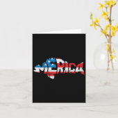 Carte Drapeau Américain Amateurs de pêche Pêcheur Funny (Fleur jaune)