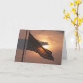 Carte Drapeau américain au coucher du soleil (Fleur jaune)