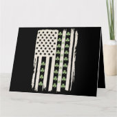 Carte Drapeau américain avec trèfles pour la Saint-Patri (Devant)
