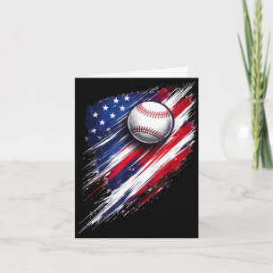 Carte Drapeau américain baseball garçons filles hommes f