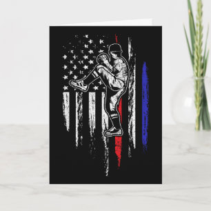 Carte Drapeau Américain Baseball Lanceur Usa Lancement 4