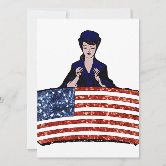 Carte drapeau américain betsy ross (Devant)