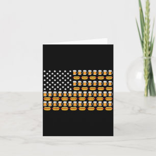 Carte Drapeau américain bière patriotique buvant le 4 ju