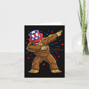 Carte Drapeau américain Bigfoot 4 juillet Chemises Sasqu