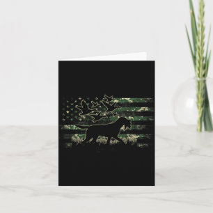 Carte Drapeau Américain Camouflage Chien de Chasse Canar