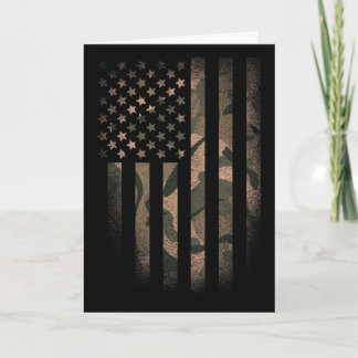 Carte Drapeau américain camouflage tactique militaire am
