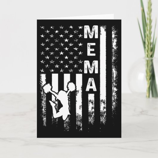 Carte Drapeau américain Cheer Mema Cheerleading Cheerlea (Devant)