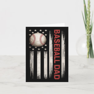 Carte Drapeau américain de baseball papa Fête des pères
