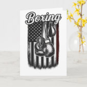 Carte Drapeau américain de boxe vintage rétro (Fleur jaune)