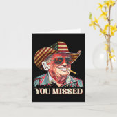 Carte Drapeau américain de cowboy Trump occidental Vous  (Fleur jaune)