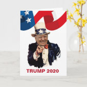 CARTE DRAPEAU AMÉRICAIN DE DONALD TRUMP 2020 (Fleur jaune)