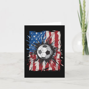Carte Drapeau américain de football patriotique 4 juille