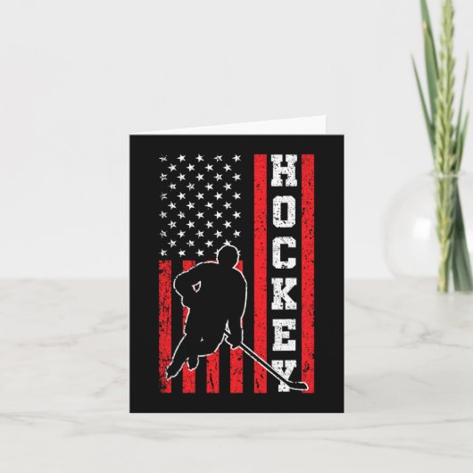 Carte Drapeau américain de hockey garçons 4 juillet Hock (Devant)