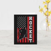 Carte Drapeau américain de hockey garçons 4 juillet Hock (Fleur jaune)
