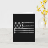 Carte Drapeau américain de pêche à bâton (Fleur jaune)