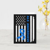 Carte Drapeau américain de ruban bleu (Fleur jaune)