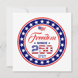 Carte Drapeau américain du 4 juillet pour le 250e annive
