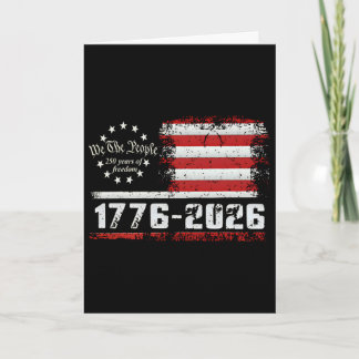 Carte Drapeau américain du 4 juillet vintage 250 ans 177