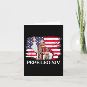 Carte Drapeau américain du nouveau pape Leo Xiv Robert