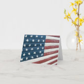 Carte drapeau américain en bois (Fleur jaune)