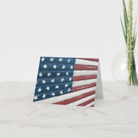 Carte drapeau américain en bois (Devant)