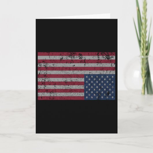 Carte Drapeau américain en détresse à l'envers États-Uni (Devant)