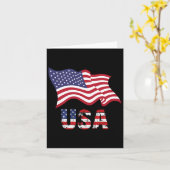 Carte Drapeau américain États-Unis d'Amérique 4e De (Fleur jaune)
