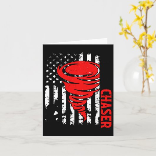 Carte Drapeau Américain États-Unis Tornade Chasseur d'Or (Fleur jaune)