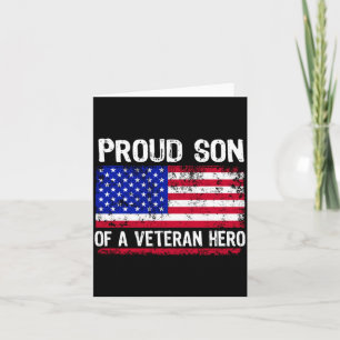 Carte Drapeau américain Fils patriotique Jour des vétéra